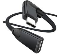 UseBean Câble Extension USB C à Angle Droit 3M, 90 Degrés USB C 3.1 Gen 2 10Gbps 100W Charge Rapide,Rallonge Mâle vers Femelle Type C,pour iPhone 15,MacBook Air,iPad Pro,Galaxy S24 S23 S22