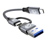 UseBean Câble USB C 240W 0.2M, PD 3.1 Charge Rapide USB 3.2 Gen2x2 Data Sync à 20Gbps Vidéo 4K 60Hz,Câble USB A/C to USB-C, Type C Chargeur pour iPhone 15 Pro iPad Pro/Air MacBook Galaxy S24