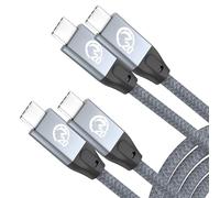 UseBean Câble USB C vers USB C 100W 1M (lot de 2), PD 5A Charge Rapide Câble USB 3.2 Gen 2X2 20Gbps Data Sync Vidéo 4K 60Hz Type C Nylon Tressé, pour iPhone 15 MacBook iPad Pro Air Galaxy S24