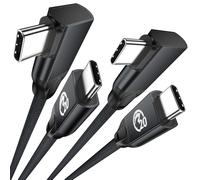 UseBean Câble USB C vers USB C 100W [3M,Lot de 2], Angle droit USB 3.2 Gen2x2 20 Gbit/s transfert de données/charge rapide PD/cordon 4K60Hz Type-C,pour iPhone 15 Pro Max,MacBook,iPad Air/Pro