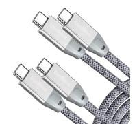 UseBean Câble USB C vers USB C 100W 4.5M (lot de 2), PD 5A Charge Rapide Câble USB 3.2 Gen 2X2 20Gbps Data Sync Vidéo 4K 60Hz Type C Nylon Tressé, pour iPhone 15 MacBook iPad Pro Air Galaxy S24