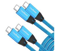 UseBean Câble USB C vers USB C 100W 4.5M (lot de 2), PD 5A Charge Rapide Câble USB 3.2 Gen 2X2 20Gbps Data Sync Vidéo 4K 60Hz Type C Nylon Tressé, pour iPhone 15 MacBook iPad Pro Air Galaxy S24