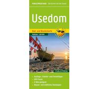 Usedom, Rad- und Wanderkarte 1:60.000, Publicpress: Wasserfest und reißfest