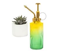 Useful Co. Brumisateur en verre jaune et vert pour plantes d'intérieur avec buse réglable pour plantes d'intérieur (230 ml)