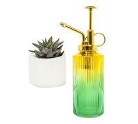 Useful Co. Brumisateur en verre jaune et vert pour plantes d'intérieur avec buse réglable pour plantes d'intérieur (230 ml)