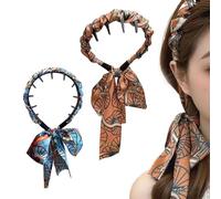 usefulbeauty Bandanas Peigne Pour Femme - Bandeaux Tissu Enrobés De Peigne À Dents,2 Pièces Accessoires Antidérapants Cerceaux Coiffure Styling Pour Quotidien Soirée Mariage Voyage Vacances