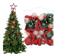 usefulbeauty Boule de Décoration de Noël - Ornement Décoratif Boule | 50 Pièces Décoratives Festives à Suspendre pour Fêtes Réunions Familiales et Vacances