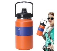 usefulbeauty Bouteilles d'Eau en Acier Inoxydable, Gourdes d'Hydratation en Acier Inoxydable, Gourde Isotherme Étanche 4L Pour Camping Plein Air Sport Voyage Plage Vélo