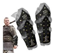 usefulbeauty Brassards pour Femmes, protège-Poignets, 1 Paire de protège-Bras médiévaux, Chauffe-Bras en Faux Cuir pour Hommes, Cosplay médiéval, Bracelet de Poignet de Chevalier Pirate