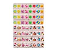 usefulbeauty Kit de Jeu de Blocs de Construction - 64 pièces d'empilage et de tri,Jeu de tuiles de Mahjong,pour Adolescents Amis camarades de Classe Salon dortoir Appartement fête Salle de