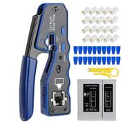usefulbeauty Kit de Pinces à sertir pour Câbles | Set de Serre-Câbles pour Usage Domestique - Pince Ergonomique pour Lignes Téléphonique et Applications Réseau Informatique