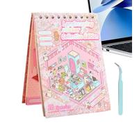 usefulbeauty Livre d'autocollants 3D - Autocollants de décoration de pièce 3D, livre d'autocollants créatifs pour filles encourager les compétences maternelle école adultes maison temps de jeu
