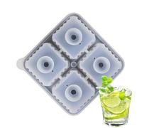 usefulbeauty Moule À Glaçons Whisky,Moule À Glaçons Silicone 4 Cavités Congélateur - Forme De Gros Cube À Démoulage Facile | Pour Cocktail Camping Dégustation Whisky Mariage Bar Maison Fête Boissons