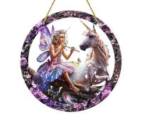 usefulbeauty Ornement de fée, Ornements de fée pour Arbre - Pendentif Ange Acrylique 2D | Ornement féerique pour Arbre de noël, décorations suspendues pour Les Vacances