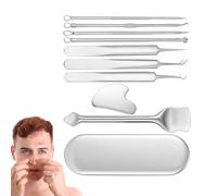 usefulbeauty Outil d'extraction de points blancs, outils d'extraction pour esthéticiennes, Kit d'outils pour l'élimination des imperfections des boutons, Extraction de boutons-pression, étui portable