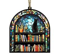 usefulbeauty Pendentif de fenêtre en Acrylique pour Chat, Attrape-lumière pour fenêtre, Pendentif Acrylique commémoratif de Chat coloré, Pendentif Acrylique d'art de Couleurs Vives pour Balcon,