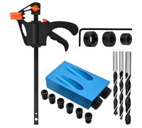 usefulbeauty Pocket Hole Jig,Gabarit De Perçage À 15 Degrés - Système de Guidage pour Vis Assemblages Angulaires Meubles Charpente