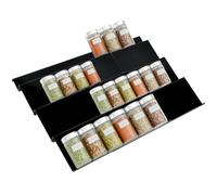 USENG 8Pièces Étagères à Épices pour Tiroirs,4 Niveaux Organisateur de Tiroir Rangement Epices Tiroir Extensible 33cm à 67cm,Rangement Épices Cuisine Organisateur Epices Etagere a Epice Porte Épices