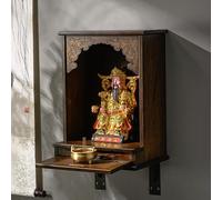 USFJATI Table D'autel Murale,Tables D'autel Puja Bambou,Autel Bouddhiste pour Salon,Style Modern,Étagère D'autel Bouddhiste Chinoi,Vitrine De Statue Fengshui for Prières Et Divinatio