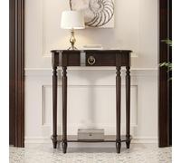 USFJATI Table de Canapé Vintage en Bois du Milieu du Siècle,Table Console avec Tiroir,Table d’Entrée avec étagères,pour Couloir,Entrée,Salon,Foyer