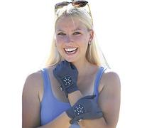 USG 11310039-132-514 ASCONA Gants d'équitation avec strass Bleu marine 8,5/XL