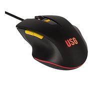 USG Souris Filaire Claymore pour PC Gaming - Rétroéclairage RVB - Connexion USB - Câble 1,5 m - Noir et Jaune
