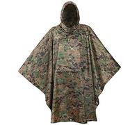 USGI Industries Poncho de style militaire - Tente d'urgence, abri, survie - Multi usage indéchirable Camouflage Poncho de pluie, Marpat, taille unique