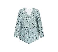 usha BLUE LABEL Chemisier 'Fashion Look' menthe / noir / blanc, Taille L