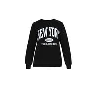 usha BLUE LABEL Sweat-shirt 'Fashion Look' noir / blanc, Taille L