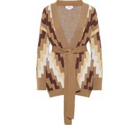 usha FESTIVAL Cardigan 'Rakata' beige / marron châtaigne / noisette / blanc, Taille M-L