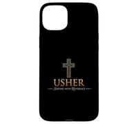 Usher Uniforme Chemise pour chrétiens Cadeau d'église Homme et Femme Coque pour iPhone 15 Plus