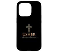 Usher Uniforme Chemise pour chrétiens Cadeau d'église Homme et Femme Coque pour iPhone 15 Pro