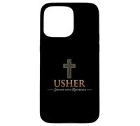 Usher Uniforme Chemise pour chrétiens Cadeau d'église Homme et Femme Coque pour iPhone 15 Pro Max