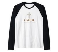 Usher Uniforme Chemise pour chrétiens Cadeau d'église Homme et Femme Manche Raglan
