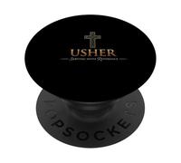 Usher Uniforme Chemise pour chrétiens Cadeau d'église Homme et Femme PopSockets PopGrip Adhésif