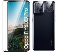 Ushield Tempered Glass Screen Protector For Oppo Find X3 Pro Full Screen, Edge-To-Edge, Bubble-Free, Anti-Scratch, 2 Pieces Tempered Glass + 2 Camera Screen Protectors