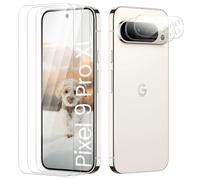 uShield Verre Trempé pour Google Pixel 9 Pro XL Plein écran, Affaire Classée Protection écran, Bord à Bord, sans Bulle, Anti-Scratch, 3 Pièces Verre Trempé + 2 Pièces Caméra Protection écran