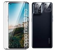 uShield Verre Trempé pour OPPO Find X3 Pro Plein écran, Affaire Classée Protection écran, Bord à Bord, sans Bulle, Anti-Scratch, 2 Pièces Verre Trempé + 2 Pièces Caméra Protection écran