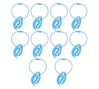 USHOBE 10pcs Clips de Disque Volant Bleu en Plastique Légers et Résistants aux Intempéries pour Randonnée et Sports de Plein Air, Porte-disques Pratique pour Pantalon et Paquet à Dos