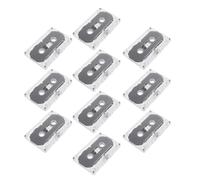 USHOBE 10pièces Lot de Cassettes Audio Vierges avec Boîtier Transparent Cassettes Enregistrables Compactes pour Enregistrement Musique Discours et Messages Cadeau Rétro Polyvalent