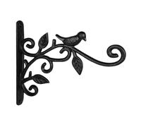 USHOBE 1ensemble Support Mural Robuste pour Jardinières Suspendues Crochet Extérieur pour Plantes et Lanternes Décoration Jardin et Balcon Finition Noire Lisse Charge Lourde