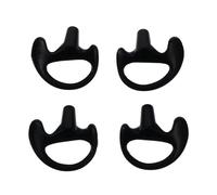 USHOBE 2 Paires Insert d'oreille en Silicone Noir pour Casque Radio, Lot | Moule à Insert, Compatible Kit Audio à Tube Bobine et Oreillette, Maintien Sûr, Confort Discret