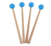 USHOBE 2 Paires Maillets en Bois Bleus Légers avec Manche Confortable pour Performances et Étudiants, Adaptés aux Gongs et Temple Blocks