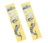 USHOBE 2 Pièces Autocollants pour Manche de Guitare en Pet Argenté, Couvrant les Repères Points, Faciles à Poser Retirer, pour Guitare Électrique ou Classique