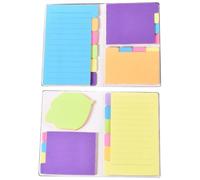 USHOBE 2 Pièces Bloc-notes en Papier à Onglets Drapeaux, Présent Rentrée | Format Compact à Couverture Rigide, Papier Adhésif Pratique, Facile à Transporter, pour Vacances et Inspiration