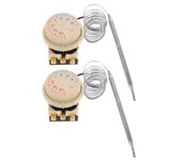 USHOBE 2 Pièces Thermostat de Réfrigérateur et Congélateur en Acier Inoxydable ±35 °c, Contrôleur de Réfrigération avec Bouton de Réglage pour Usage en Cabinet et Cooler
