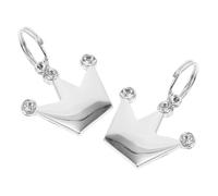 USHOBE 2pcs Médaille pour Chien en Alliage de Zinc Argenté, Étiquettes D'identification Vierges de Couronne, Accessoire Décoratif pour Collier ou Paquet