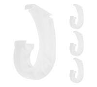 USHOBE 4 Pièces Support de Tringle à Meuble J, Plastique Blanc | Placards et Rangements, Usage Polyvalent, Limite la Déformation, Optimise L’espace
