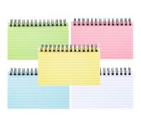 USHOBE 5 Pièces Bloc-notes à Spirale Supérieure, Petit Carnet de Poche | Papier Quadrillé, Couverture PVC, Pages Détachables, pour Idées, Cours, Voyage et Maison