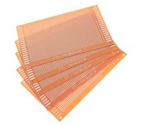 USHOBE 5 Pièces Plaque D'expérimentation Simple Face en Laiton pour Soudure et Prototypage Électronique Multiples Trous de Montage pour Résistances, Condensateurs et Jump Wires,
